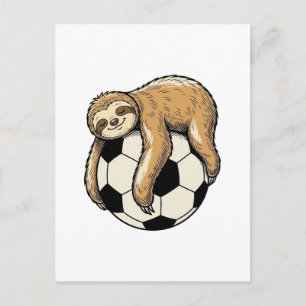 Cartão Postal Camisa de Design de Bola de Futebol de Preguiça Vi