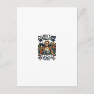 Cartão Postal Camisa de Nostalgia do Acampamento da Igreja Jesus