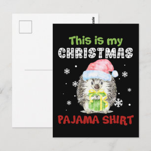 Cartão Postal Camisa de Pijama de Natal do Ourico Este é o Meu