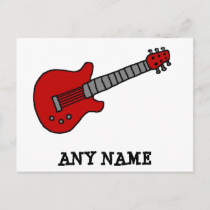 Cartão Postal Camisa de violão personalizada para meninos ou men