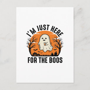 Cartão Postal Camisa Divertida de Fantasma de Halloween Só Estou
