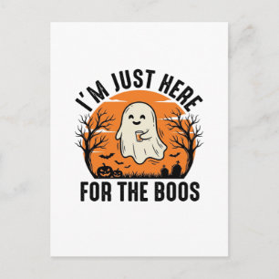 Cartão Postal Camisa Divertida de Fantasma de Halloween Só Estou