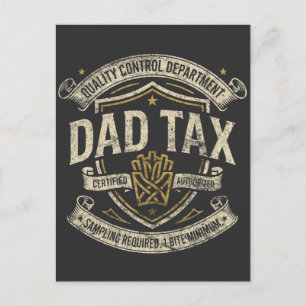Cartão Postal Camisa do Imposto do Papai Roupa Divertida Departa