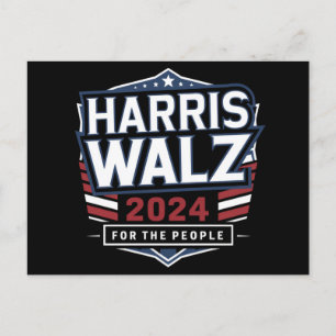 Cartão Postal Camisa HarrisWaltz 2024 KamalaHarris TimWaltz 2024