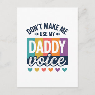 Cartão Postal Camisa Orgulho Vintage Daddy Voice Design_1