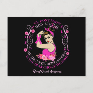 Cartão Postal Camisa T-Camisa De Sensibilização Do Cancer Mama D