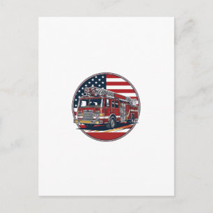 Cartão Postal Camisa Vector Círculo Bandeira Americana Caminhão 