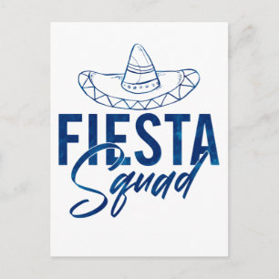 Cartão Postal Camisas de Despedida de Solteira Fiesta Squad, 3/3