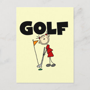 Cartão Postal Camisas de golfe femininas e presentes