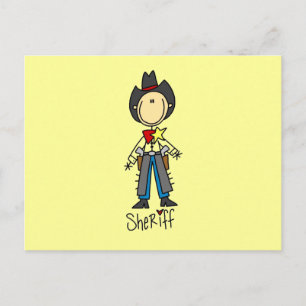 Cartão Postal Camisas e Presentes do Xerife Cowboy