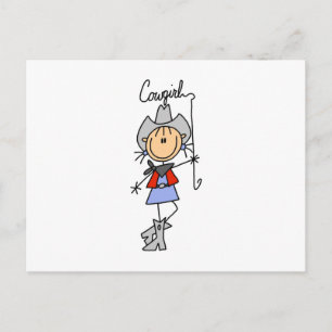 Cartão Postal Camisas e Presentes Lasso Cowgirl