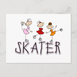 Cartão Postal Camisas e presentes para garotas de skate