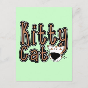 Cartão Postal Camiseta bonito e presentes do gato do gatinho
