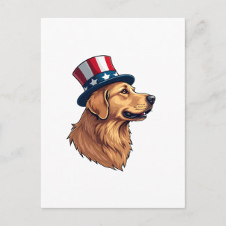 Cartão Postal Camiseta com Crista Diagonal do Golden Retriever P