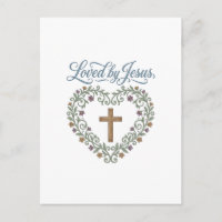 Camiseta Cristã Cruz Floral Amada por Jesus Desi