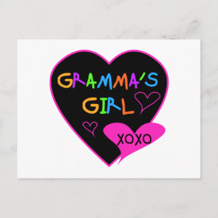 Cartão Postal Camiseta da menina de Gramma, canecas, botões,