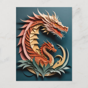 Cartão Postal Camiseta de design de arte em papel 3D