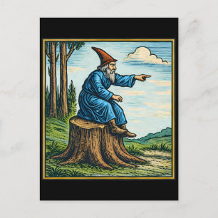 Cartão Postal Camiseta de Fantasia Retro Medieval Cavaleiro de C