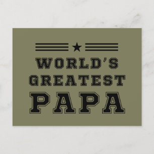 Cartão Postal Camiseta de Presente do Dia dos Pais Mais Papa do