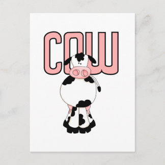 Cartão Postal Camiseta e presentes da vaca