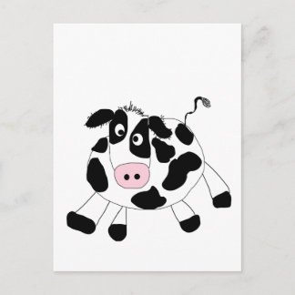 Cartão Postal Camiseta e presentes da vaca da fazenda