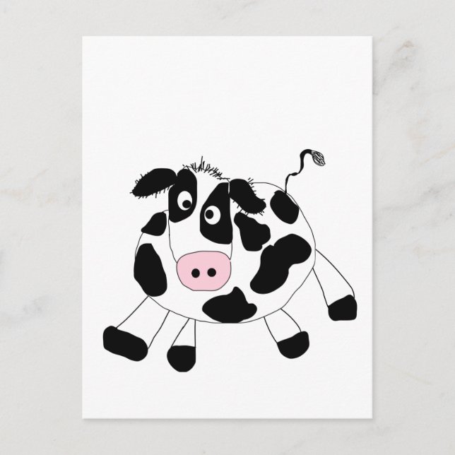 Cartão Postal Camiseta e presentes da vaca da fazenda (Frente)