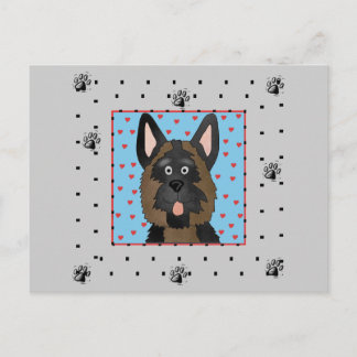 Cartão Postal Camiseta e presentes do cão de german shepherd