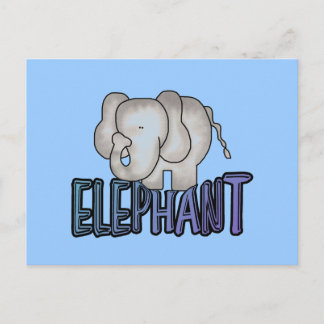 Cartão Postal Camiseta e presentes do elefante