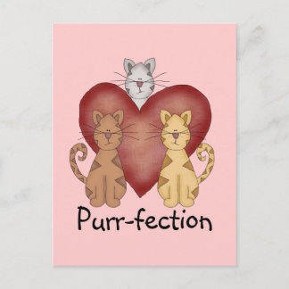 Cartão Postal Camiseta e presentes do purr-fection dos gatos
