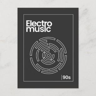 Cartão Postal Camiseta Electro Maze 90s Techno
