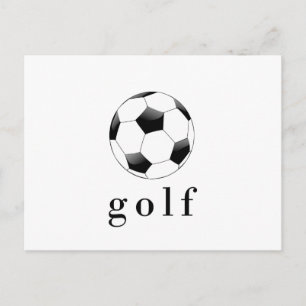 Cartão Postal Camiseta engraçada de esportes Bola de Futebol Gol