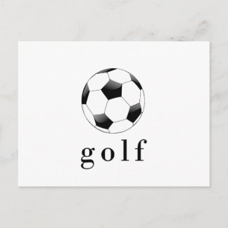Cartão Postal Camiseta engraçada de esportes Bola de Futebol Gol