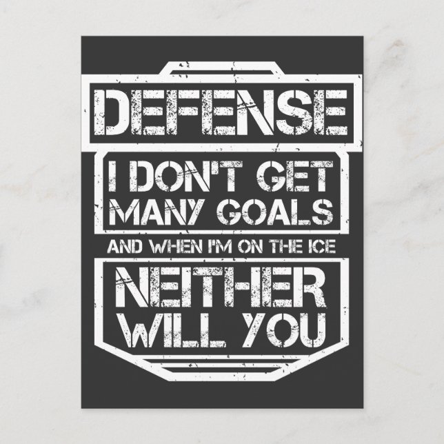 Cartão Postal Camiseta engraçada de hóquei no gelo para crianças (Frente)