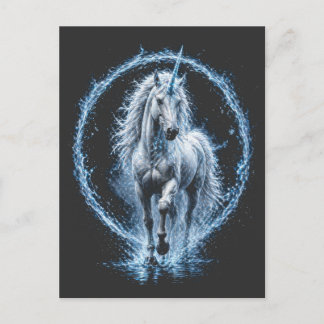 Cartão Postal Camiseta Espiral da Galáxia do Unicórnio Místico -