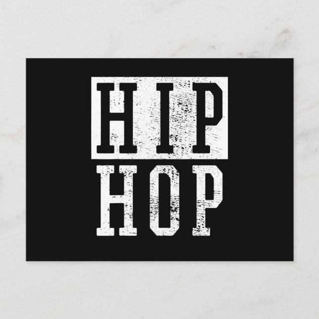Cartão Postal Camiseta Hip Hop Rap dos Anos 90 (Frente)