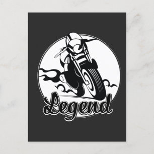 Cartão Postal Camiseta Legend Motorcycle