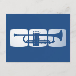Cartão Postal Camiseta Musical de Trompete para Trompeter