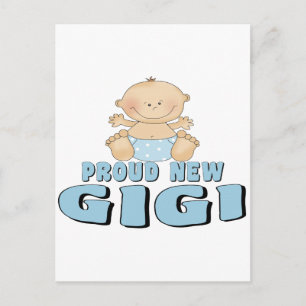 Cartão Postal Camiseta Orgulhosamente Nova Gigi