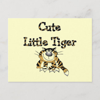 Cartão Postal Camiseta pequeno bonito e presentes do tigre