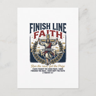 Cartão Postal Camiseta Vintage Jesus Correndo Maratona Gráfica C