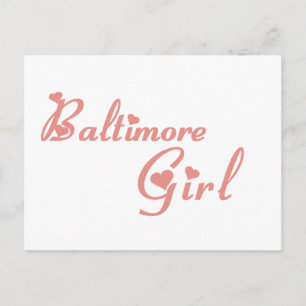 Cartão Postal Camisetas Baltimore Girl