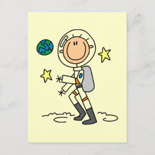 Cartão Postal Camisetas Básicas de Astronauta e Presentes