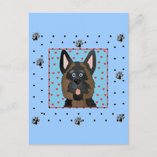 Cartão Postal Camisetas de cães german shepherd e presentes