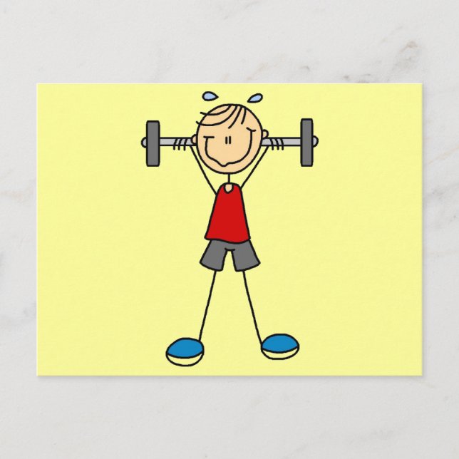 Cartão Postal Camisetas de elevação de peso e presentes (Frente)