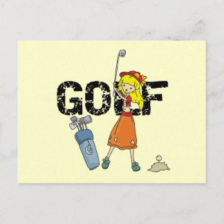Cartão Postal Camisetas de Golfer e presentes
