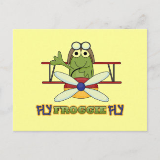 Cartão Postal Camisetas de mosca Froggie e presentes