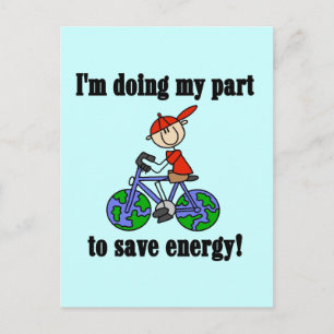 Cartão Postal Camisetas e Presentes Ambientais Economize Energia