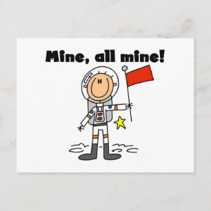 Cartão Postal Camisetas e presentes Astronauta Minha, Minha