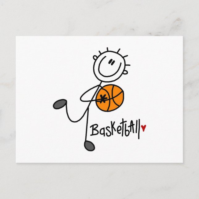 Cartão Postal Camisetas e Presentes Básicos de Basquete com Bone (Frente)