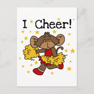 Cartão Postal Camisetas e presentes, Cheerleaderes de macaco, ve